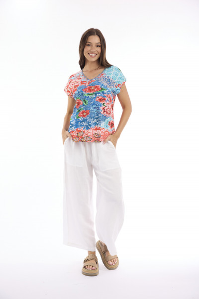 Escape Prints Top Boxy