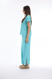 Lux Top V Neckline Short Sleeve