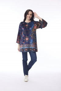 Digital Tunic Flared Cuff