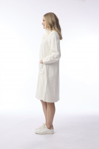 Cord Solid Dress Pockets