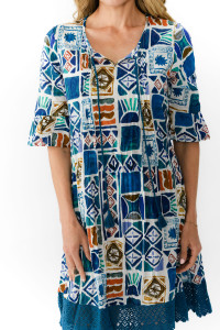 Hannah Tunic Boho Short Sleeve