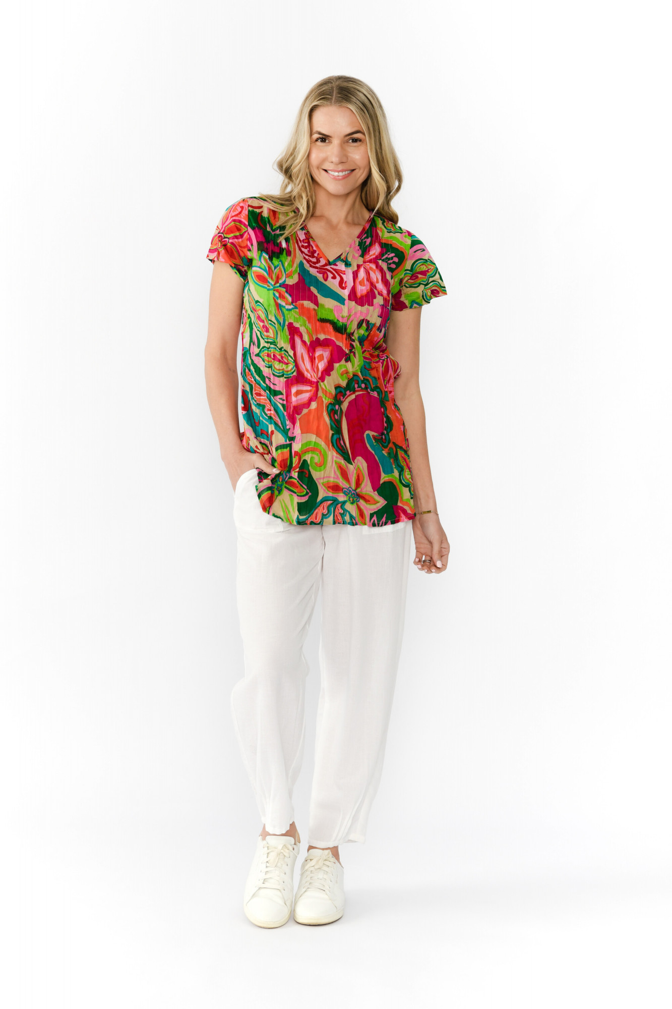 Kayla Cotton Blouse Short Sleeve