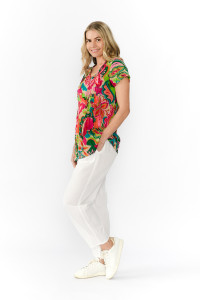 Kayla Cotton Blouse Short Sleeve