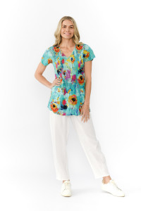 Kayla Cotton Blouse Short Sleeve