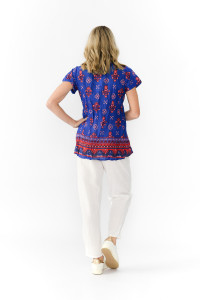 Kayla Cotton Blouse Short Sleeve