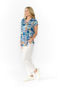 Kayla Cotton Blouse Short Sleeve