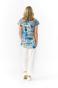 Kayla Cotton Blouse Short Sleeve