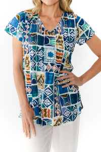 Kayla Cotton Blouse Short Sleeve