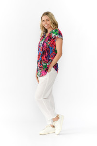 Kayla Cotton Blouse Short Sleeve