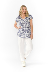 Kayla Cotton Blouse Short Sleeve