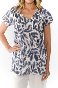 Kayla Cotton Blouse Short Sleeve