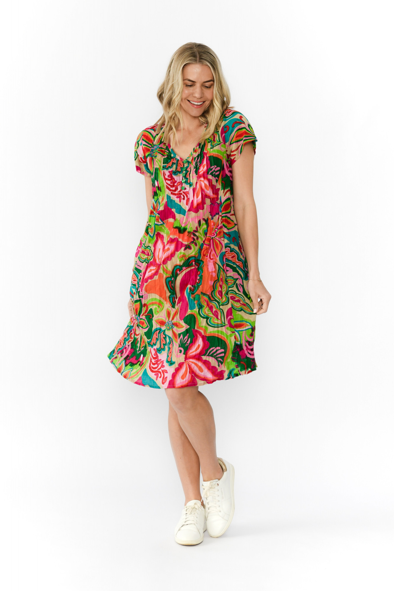 Nicola Dress Cap Sleeve