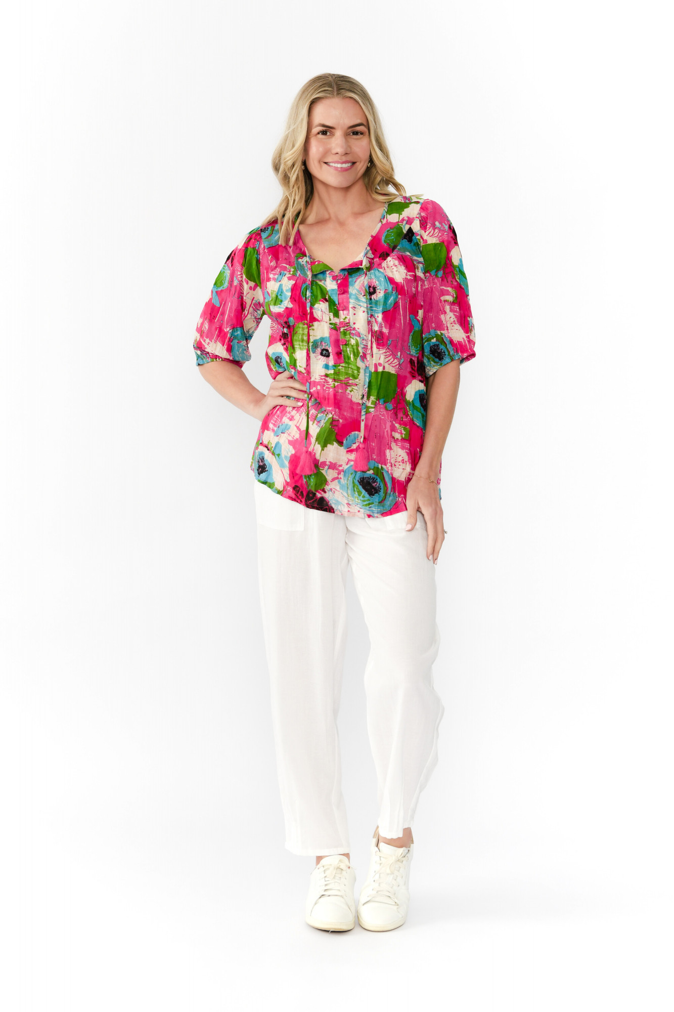 Tessa V-Neck Tassel Top
