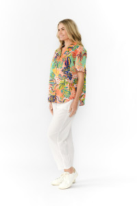 Margot Collared Short Sleeve Top