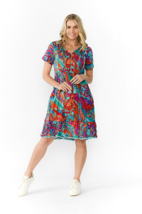 Colette V Neck Tassel Dress