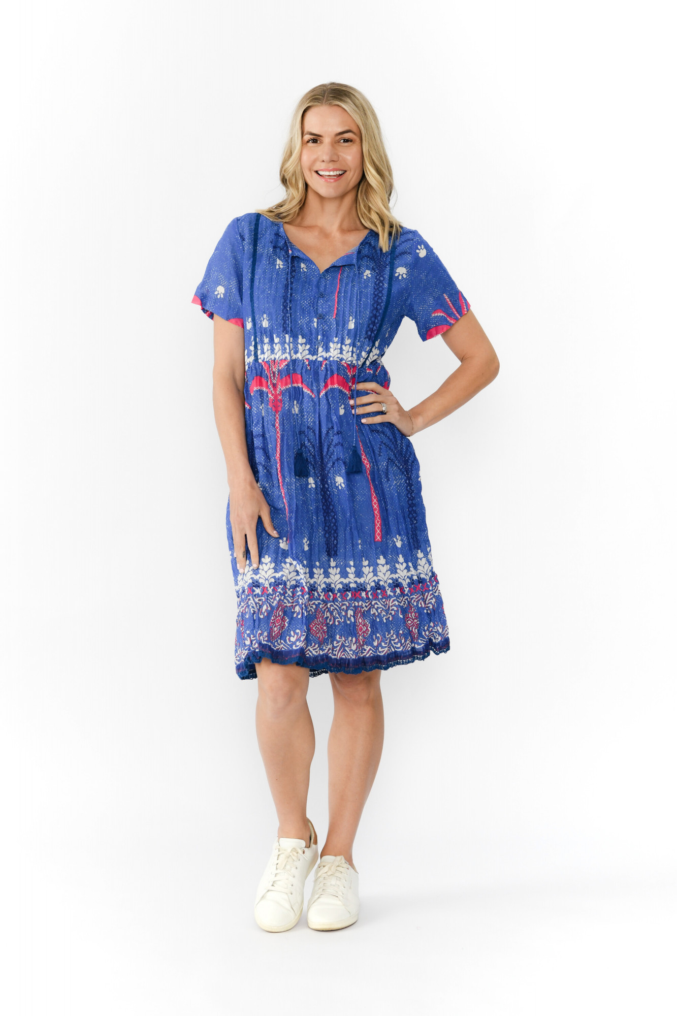 Colette V Neck Tassel Dress