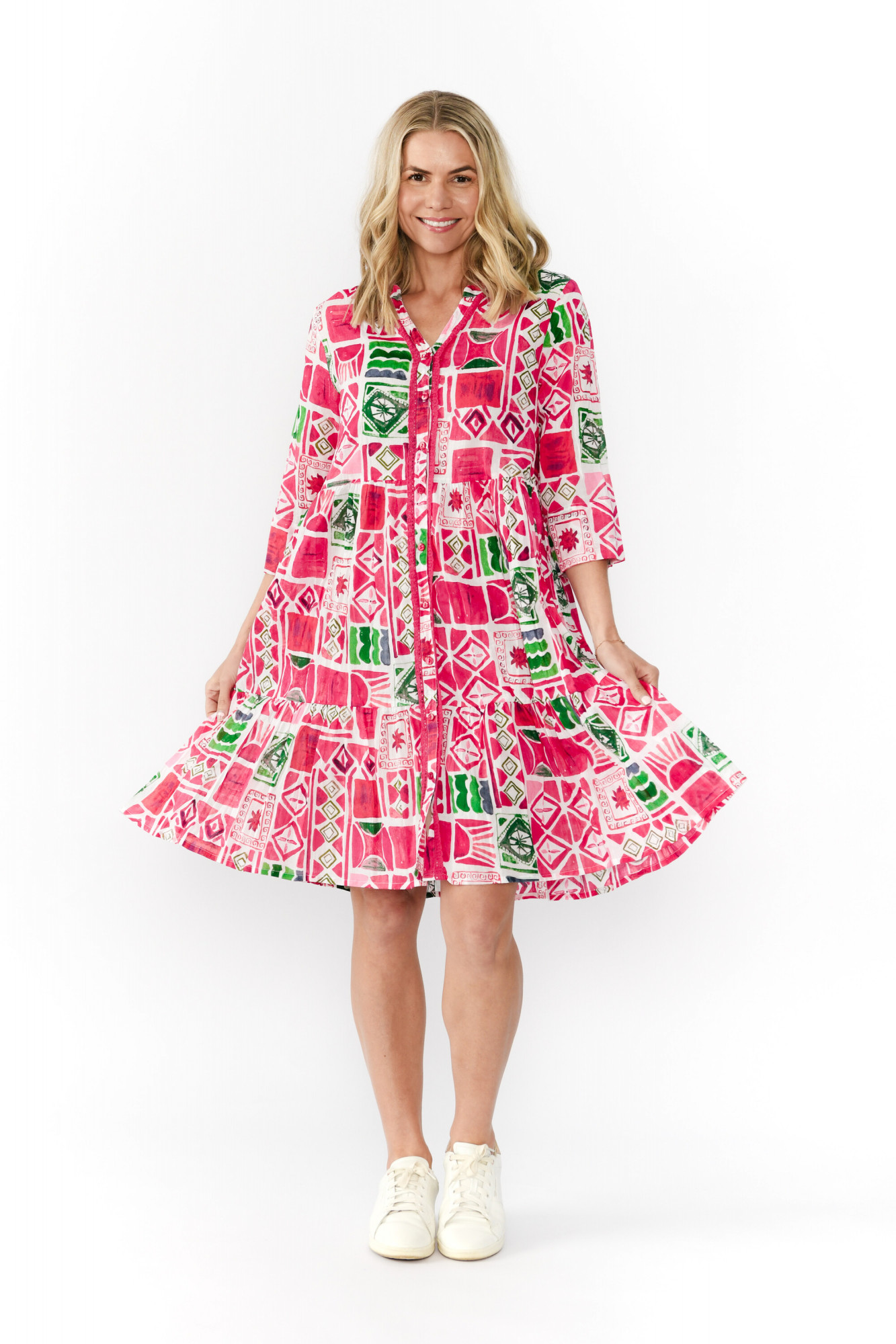 Vivian V Neck Shirt Dress