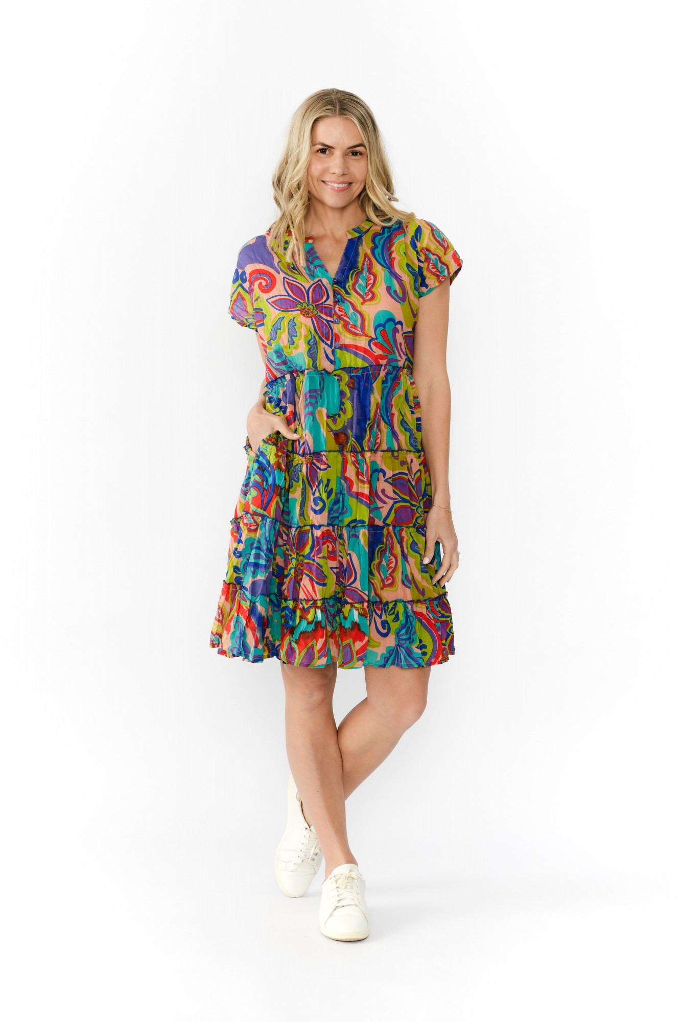 Leela V Neck Mini Dress