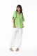 Linen Solid Top Chinese Collar wide slv