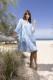 Carla Blue Dress Layers Frill Sleeve