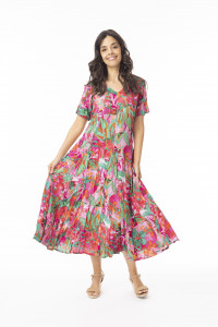 Sao Paulo Dress Godet Short Sleeve