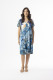 Printed Cotton Dress Contemporary Short Sleeve V