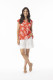 Comodoro Red Top Collar Cap Sleeve