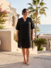 Cotton Gauze Dress Pleated