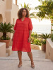 Cotton Gauze Dress Pleated