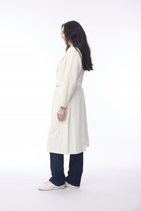 Cord Solid Trench Coat