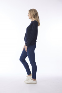 Knit Top Boat Neck Long Slv