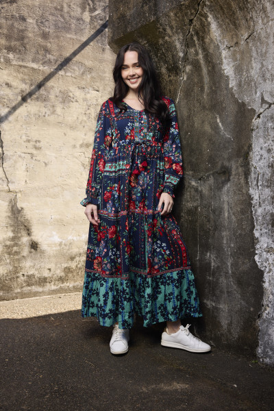 Ivanova Dress Layers Puff Sleeve