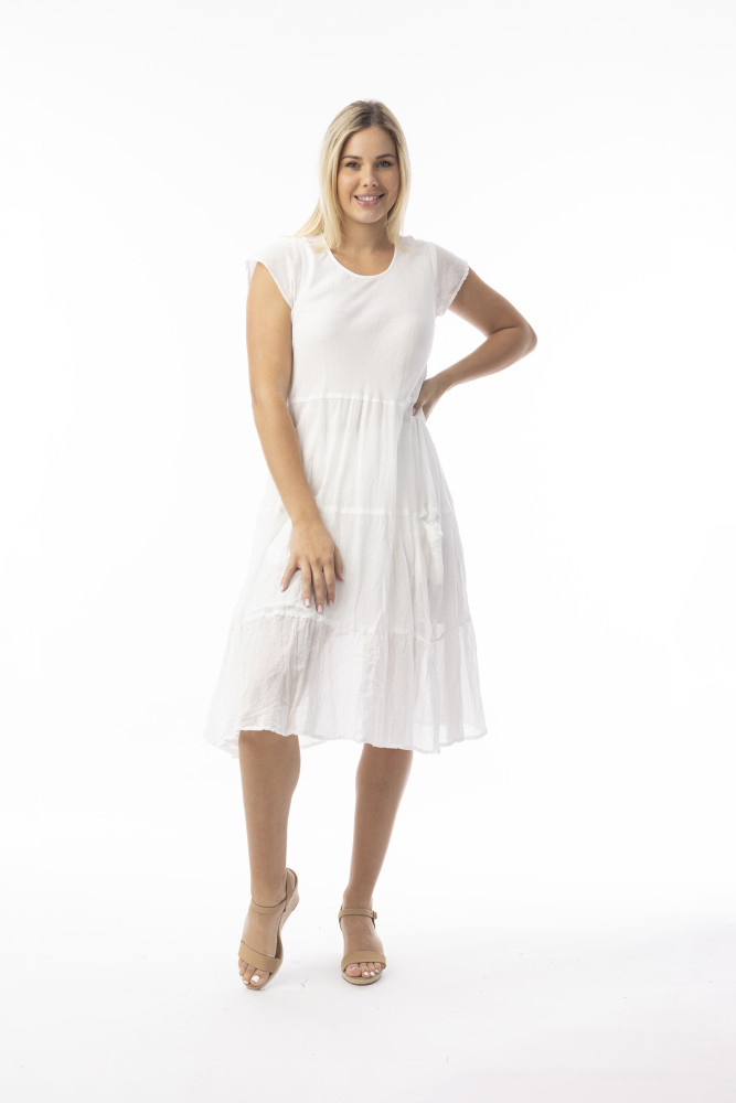 Cotton Gauze Essentials Dress Bias Pockets