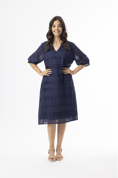 Cotton Gauze Essentials Dress Pleated
