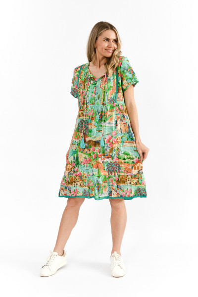 Colette V Neck Tassel Dress