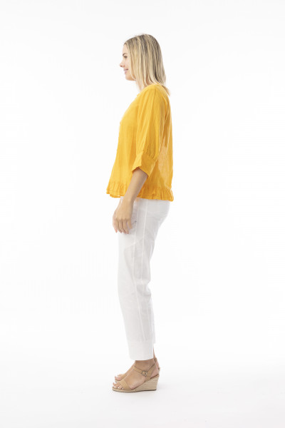 Cotton Gauze Essentials Top Buttonthrough