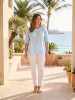 Cotton Slub Top Boat Neck