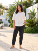 Cotton Slub Top Boat Neck