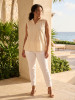 Cotton Slub Top Cap Sleeve