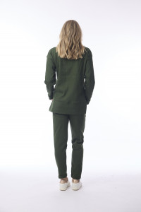 Terry Knit Sweat Shirt Zip Collar