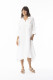 Linen Solid Dress Shirt Midi collar