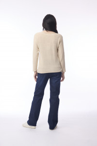 Knit Top Boat Neck Long Slv