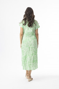 Aksharay Green  Dress Bias Pockets