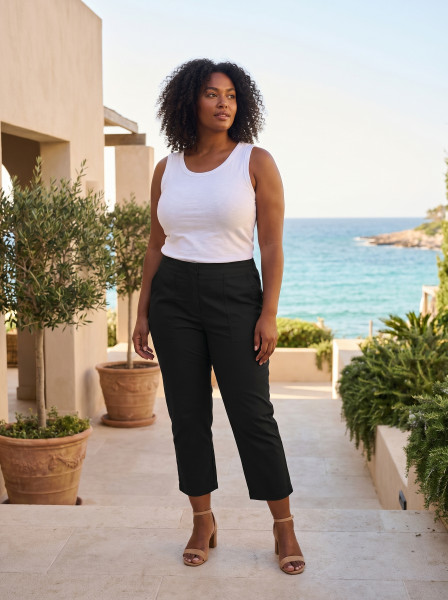 Bangalene Pant Capri Rivets