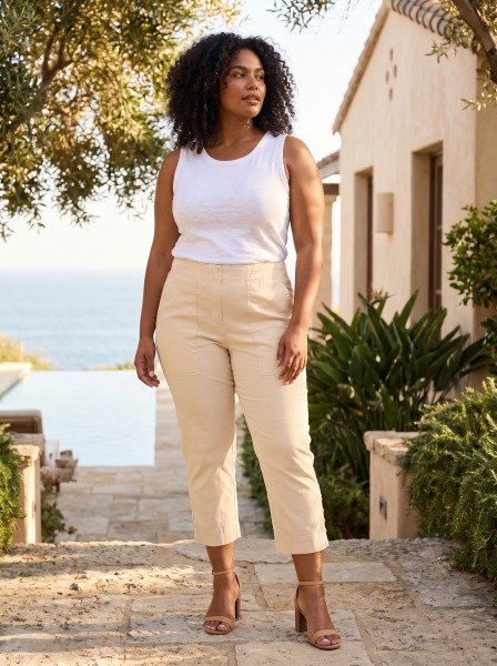 Bangalene Pant Capri Rivets