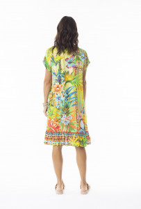 Georgia Dress Frill Hem Short Sleeve