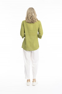 Evie Pleated Top with 3/4 Sleeve