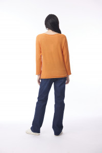 Knit Top Boat Neck Long Slv