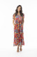 Peru Dress Midi Layers Square Neckline