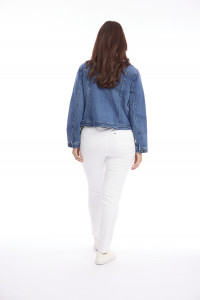 Cropped Stretch Denim Jacket